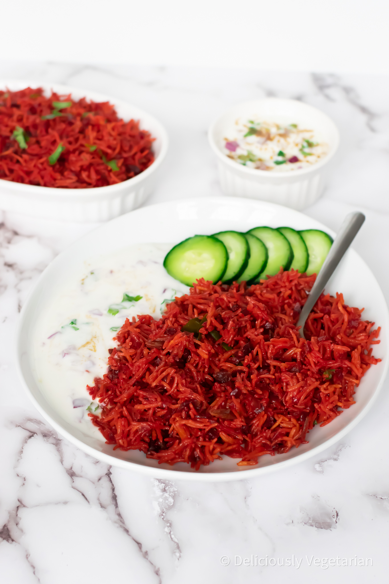 Beetroot Pulao (Instant Pot) | Beetroot Rice - Deliciously Vegetarian